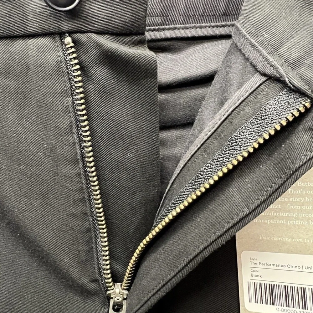 Everlane Uniform Pants The Performance Chino Slim Fit Black‎ Mens 33x32 Career